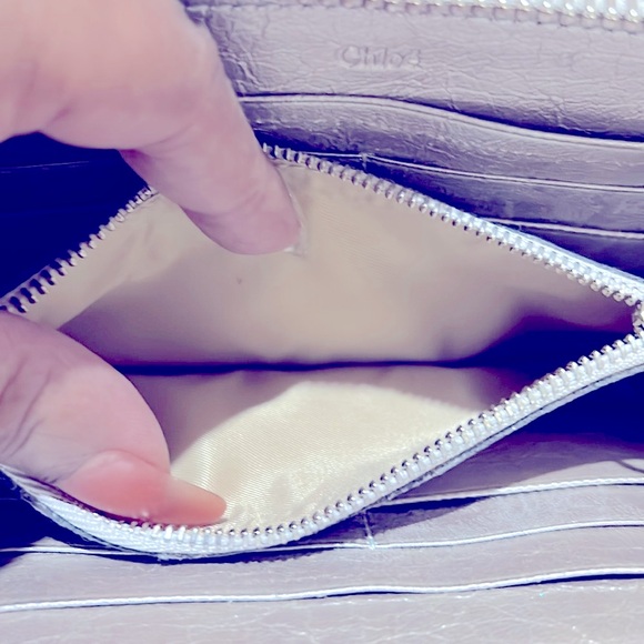 Chloe Silver/Gold Wallet EUC Free Jewelry Earrings, Chain, Sunglasses &DustBag - Picture 7 of 14